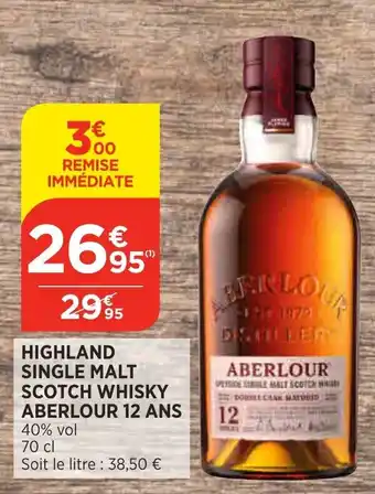Bi1 Highland Single Malt Scotch Whisky Aberlour 12 ans offre