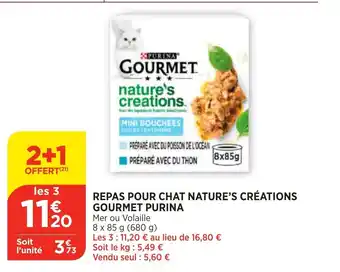 Bi1 Repas Pour Chat Nature's Creations Gourmet Purina offre