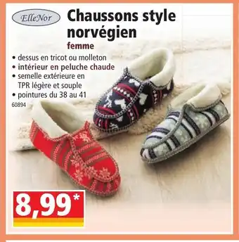 Norma Chaussons Style Norvegien offre