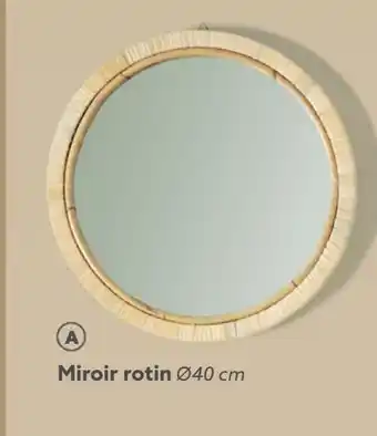 Miroir rotin