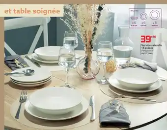 Gifi Service a vaisselle 18 pieces offre
