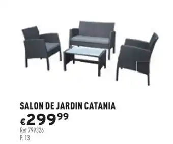 Trafic Salon de jardin catania offre