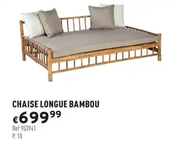 Chaise longue bambou