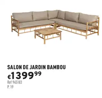 Trafic Salon de jardin bambou offre