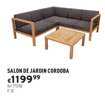 Trafic Salon de jardin cordoba offre