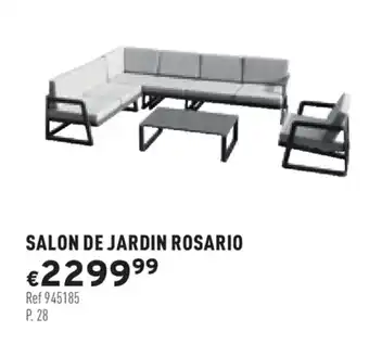 Trafic Salon de jardin rosario offre