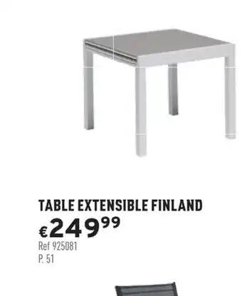 Trafic Table extensible finland offre