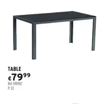 Trafic Table offre