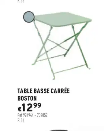 Trafic Table basse carrée boston offre