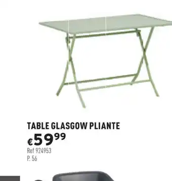 Trafic Table glasgow pliante offre