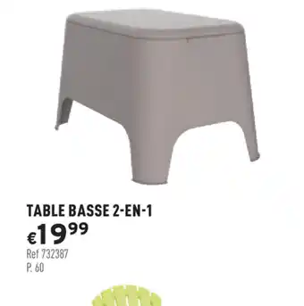 Trafic Table basse 2-en-1 offre