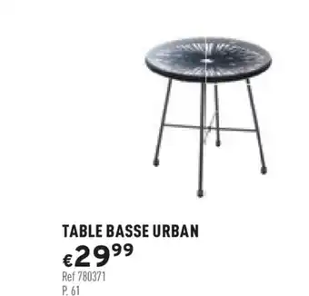 Trafic Table basse urban offre