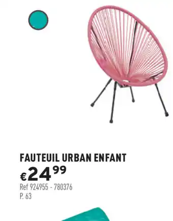 Trafic Fauteuil urban enfant offre