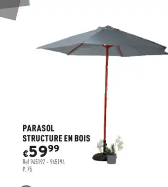 Parasol structure en bois