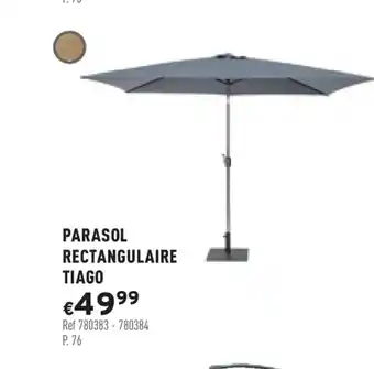 Trafic Parasol rectangulaire tiago offre