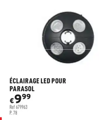 Trafic éclairage led pour parasol offre