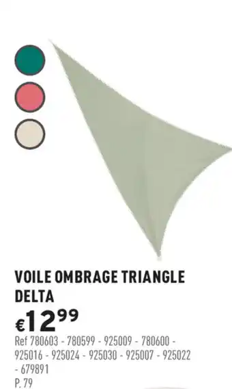 Voile ombrage triangle delta
