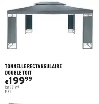 Tonnelle rectangulaire double toit