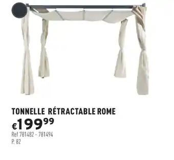 Trafic Tonnelle rétractable rome offre