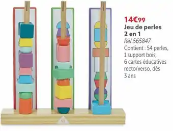Gifi Jeu de perles 2 en 1 offre