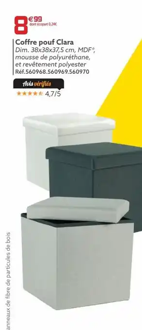 Gifi Coffre pouf clara offre