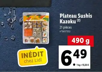 Lidl Plateau sushis kazoku offre