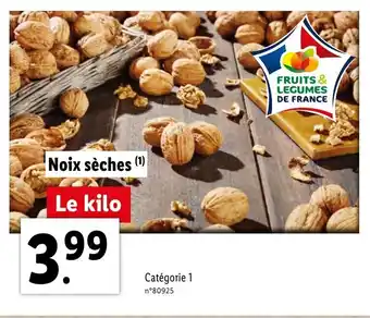 Lidl Noix sèches offre
