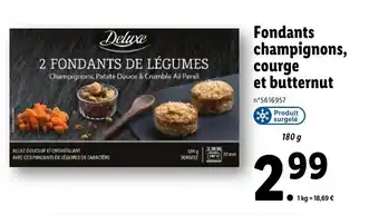 Lidl Fondants champignons, courge et butternut offre