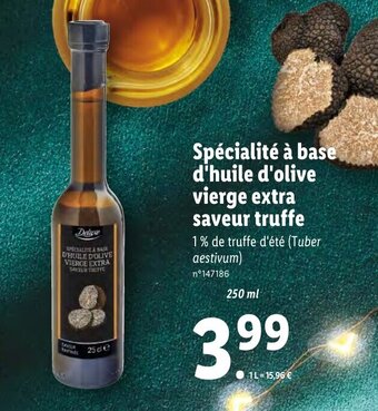 Lidl Spécialité à base d'huile d'olive vierge extra saveur truffe offre