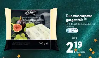 Lidl Duo mascarpone gorgonzola offre
