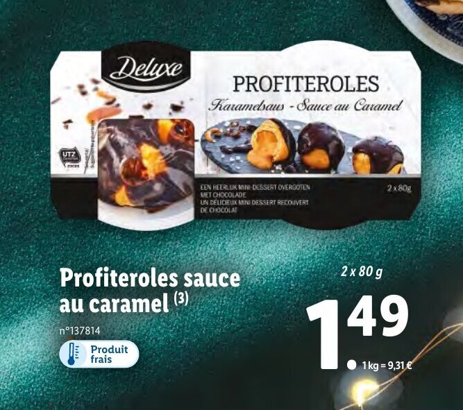 Promo Profiteroles sauce au caramel chez Lidl