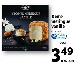 Lidl Dôme meringue vanille offre