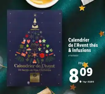 Calendrier de l'avent thés & infusions