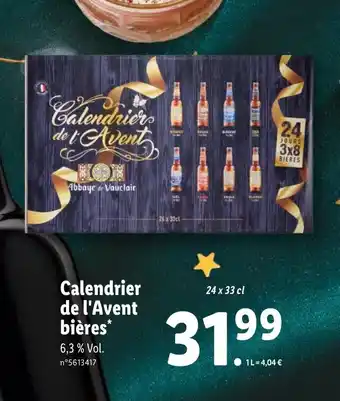 Lidl Calendrier de l'avent bières offre