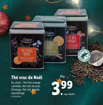 Lidl Thé vrac de noël offre