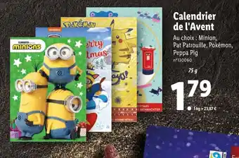 Lidl Calendrier de l'avent offre