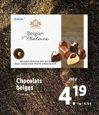 Lidl Chocolats belges offre