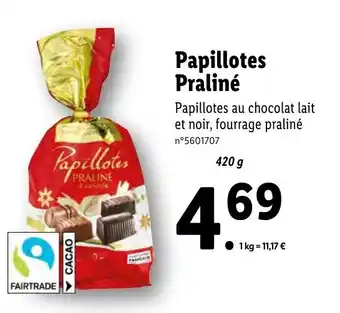 Lidl Papillotes praliné offre