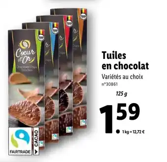 Lidl Tuiles en chocolat offre