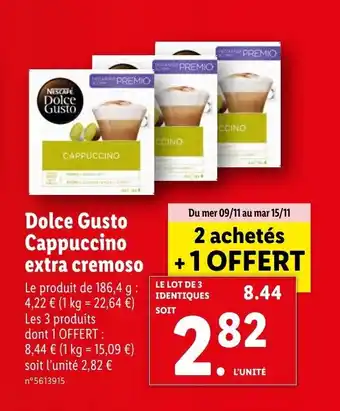 Dolce gusto cappuccino extra cremoso