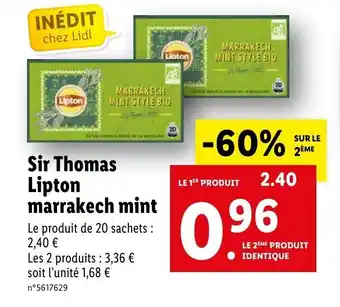 Lidl List thomas lipton marrakech mint offre