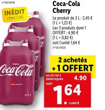 Lidl Coca-cola cherry 2 L offre