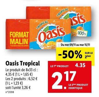 Lidl Oasis tropical offre