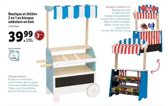 Lidl Boutique et théâtre 2 en 1 ou kiosque ambulant en bois offre