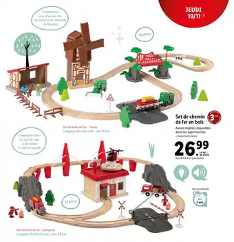 Lidl Set de chemin de fer en bois offre