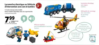 Lidl Locomotive électrique ou véhicule d'intervention avec son et lumière offre
