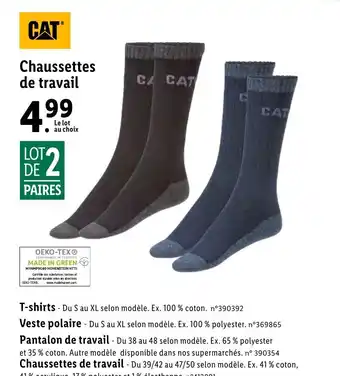 Lidl Chaussettes de travail offre