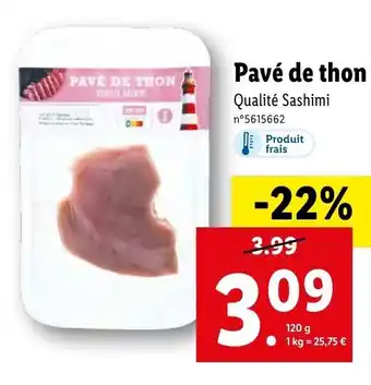 Lidl Pavé de thon offre