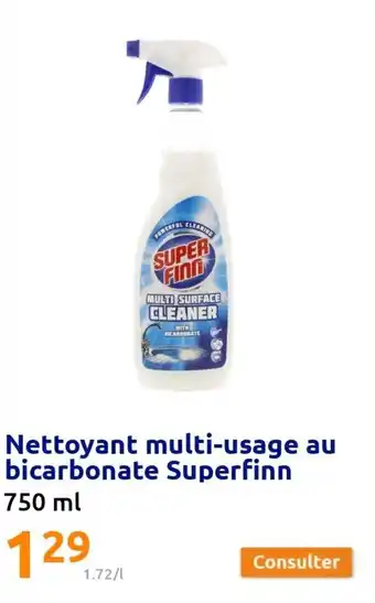 Action Nettoyant multi-usage au bicarbonate superfinn offre