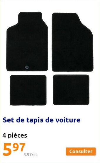 Action Set de tapis de voiture offre
